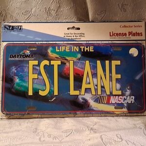 NASCAR FST LANE Colorful License Plate